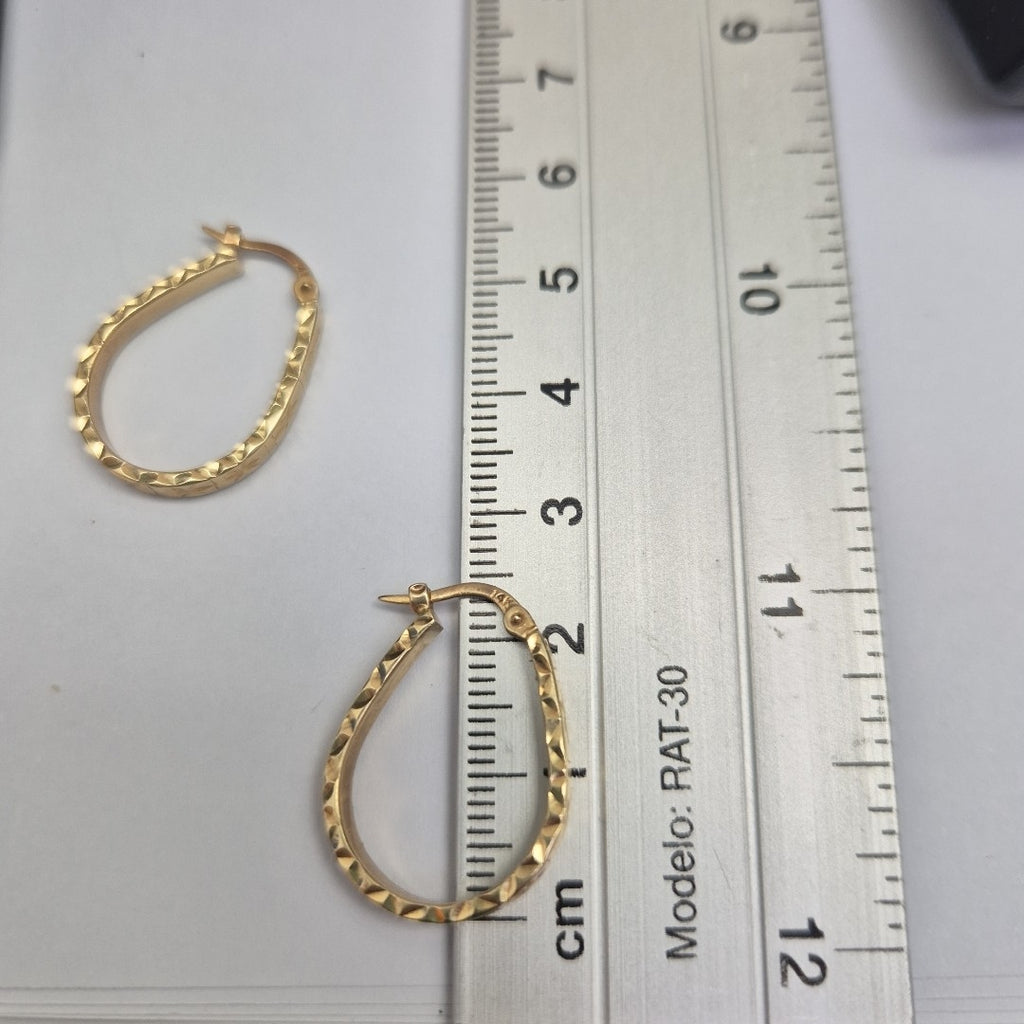 ARRACADAS PAR ORO 14 K 2.4 GRMS (SEMINUEVO)