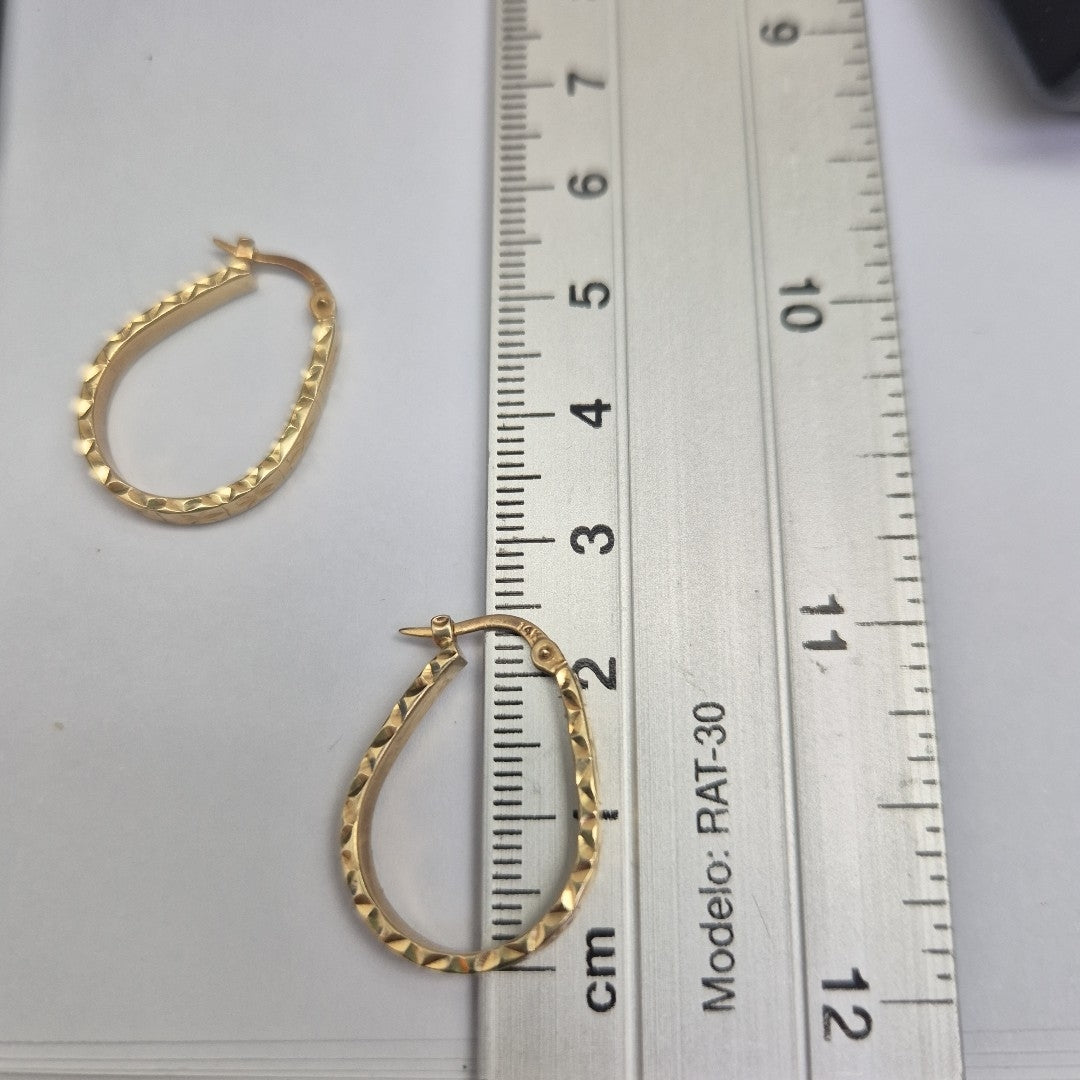 ARRACADAS PAR ORO 14 K 2.4 GRMS (SEMINUEVO)