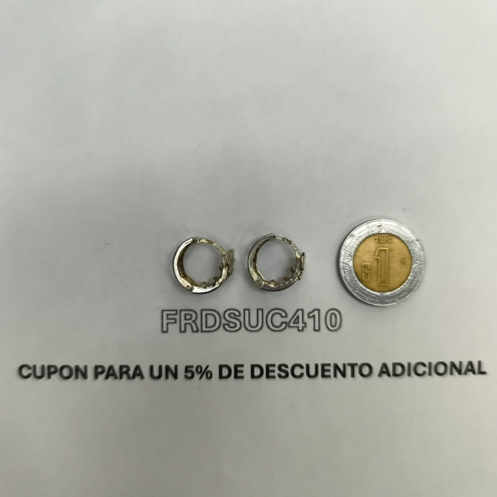 ARRACADAS PAR PLATA 1,90 GRMS (SEMINUEVO)