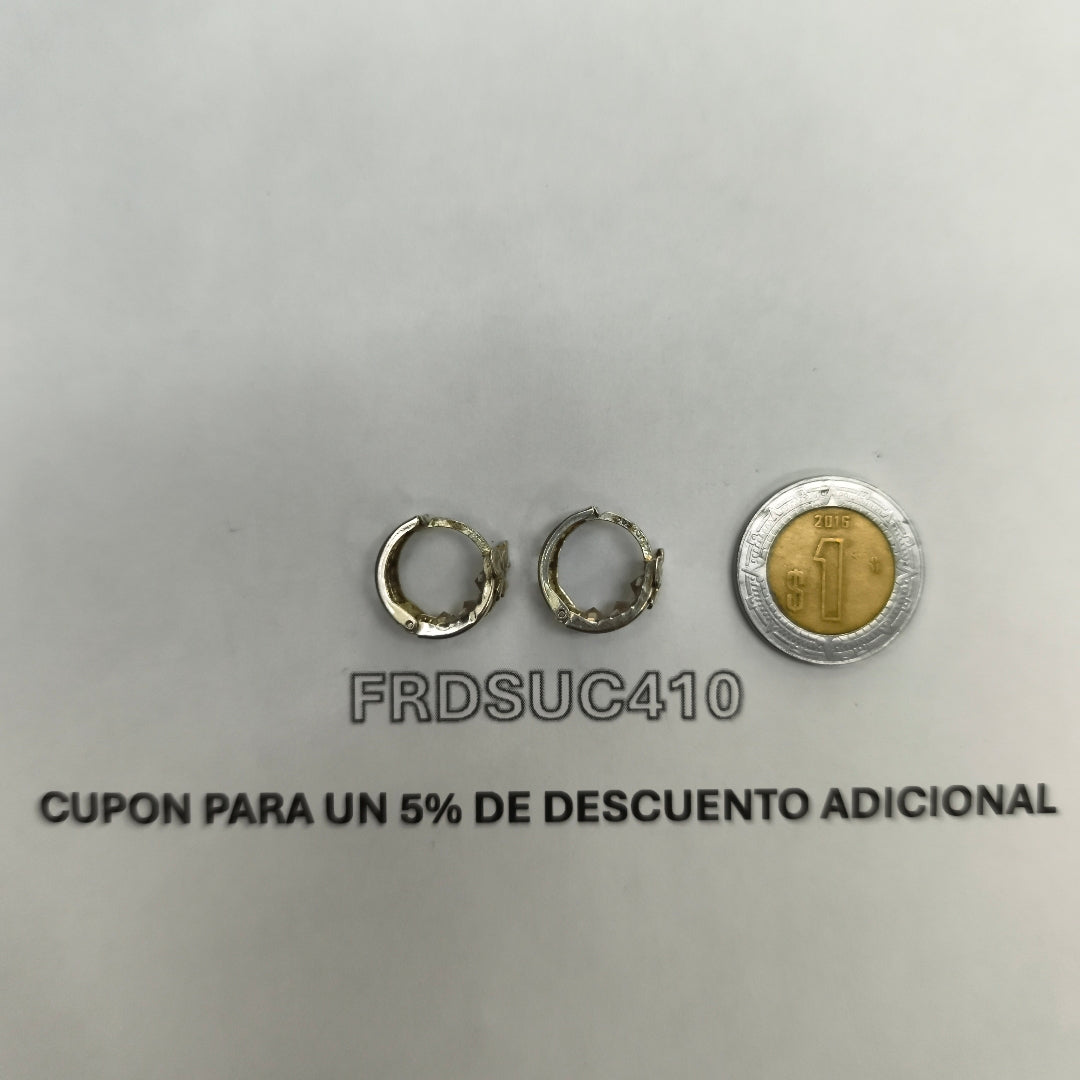 ARRACADAS PAR PLATA 1,90 GRMS (SEMINUEVO)