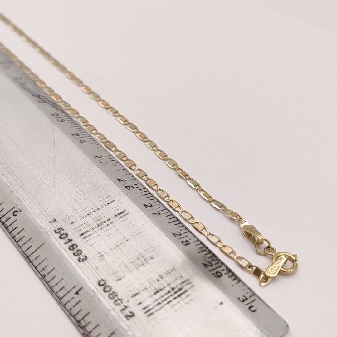 CADENA ORO BLANCO MUY BAJO 10 K 2.9 GRMS (SEMINUEVO)
