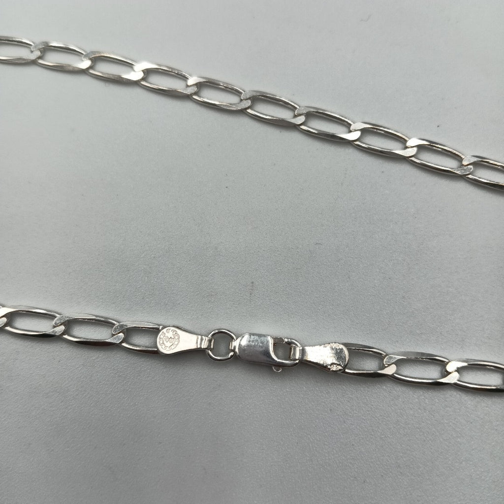CADENA TEJIDO ESLABONES PLATA .925 60 CM 11.2 GR (NUEVO)