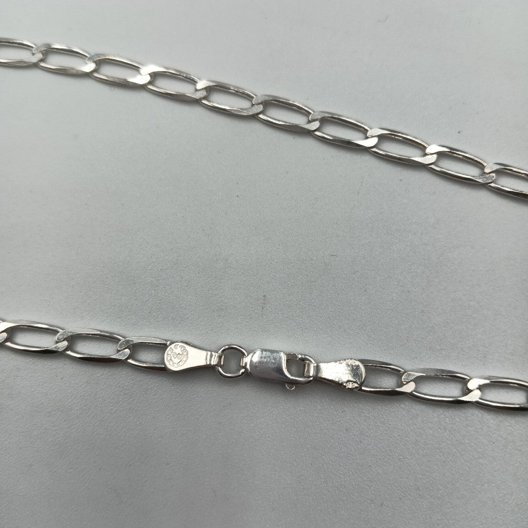 CADENA TEJIDO ESLABONES PLATA .925 60 CM 11.2 GR (NUEVO)