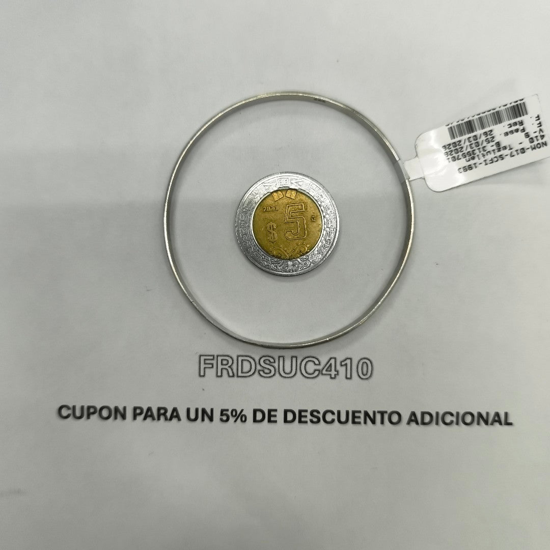 PULSERA RIGIDA PLATA 8,00 GRMS (SEMINUEVO)
