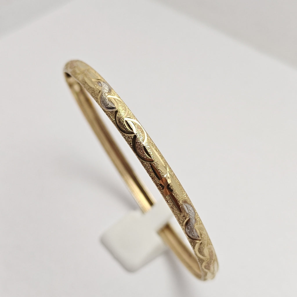 PULSERA RIGIDA ORO COMBINADO 14 K 5.4 GRMS (SEMINUEVO)
