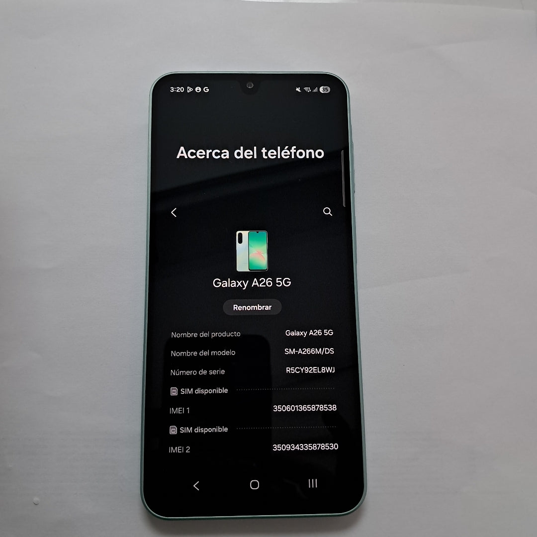 CELULAR SAMSUNG GALAXY A26 5G SM-A266M (2025) 128 GB 6 GB RAM (SEMINUEVO)