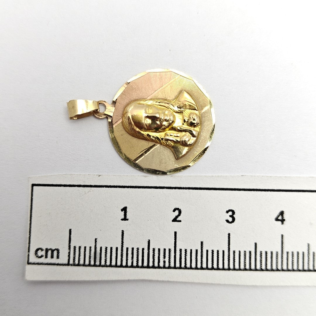 MEDALLA RELIGIOSA ORO COMBINADO 14 K 1.7 GRMS (SEMINUEVO)