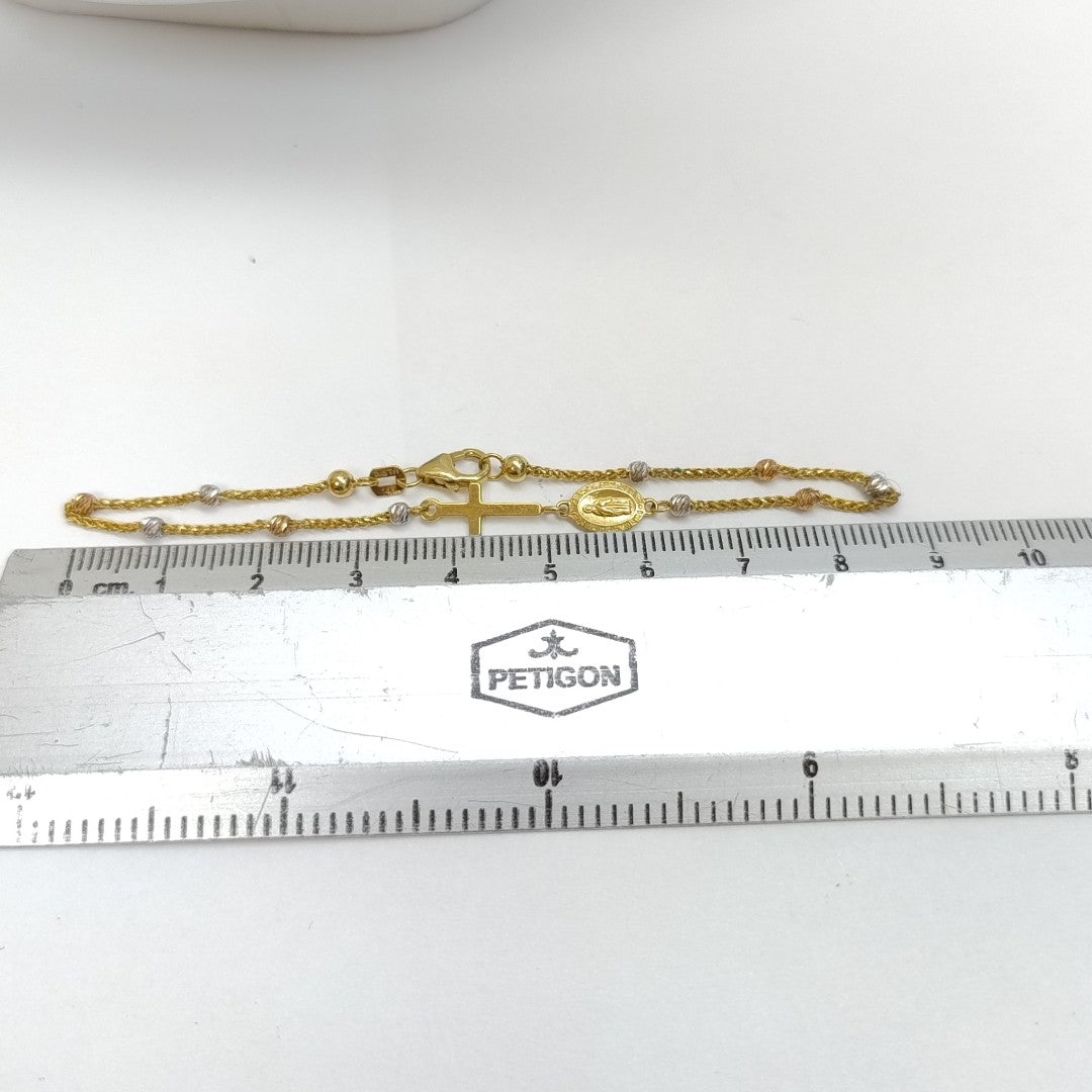 PULSERA ORO COMBINADO 14 K 2.3 GRMS (SEMINUEVO)