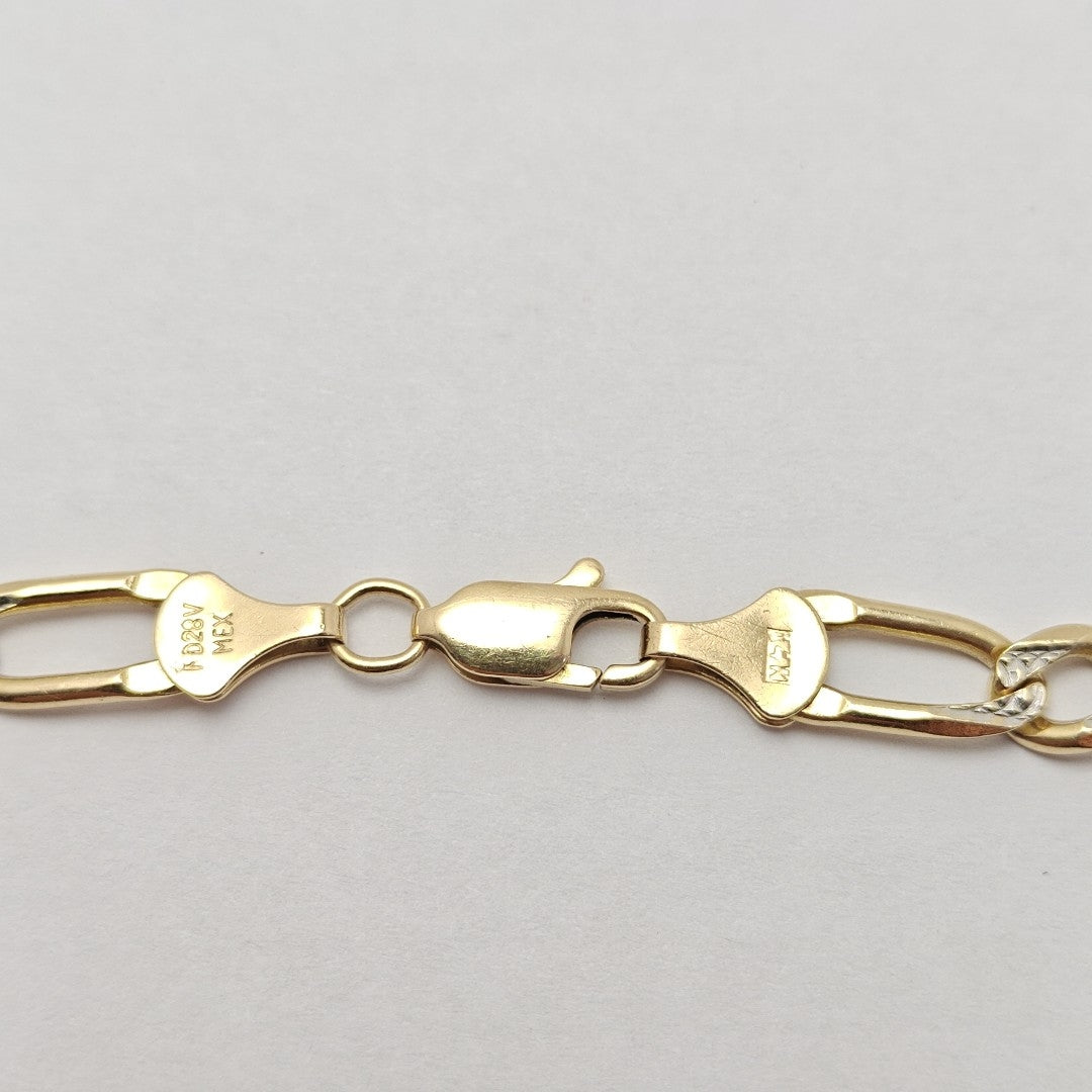 PULSERA ORO COMBINADO 14 K 11.2 GRMS (SEMINUEVO)