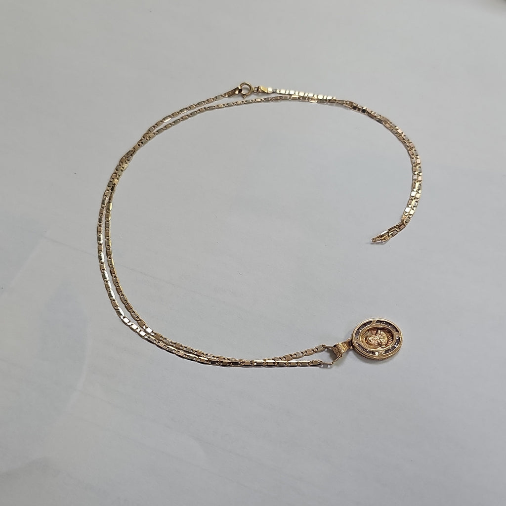 CADENA, DIJE ORO 14 K 2.6 GRMS (SEMINUEVO)