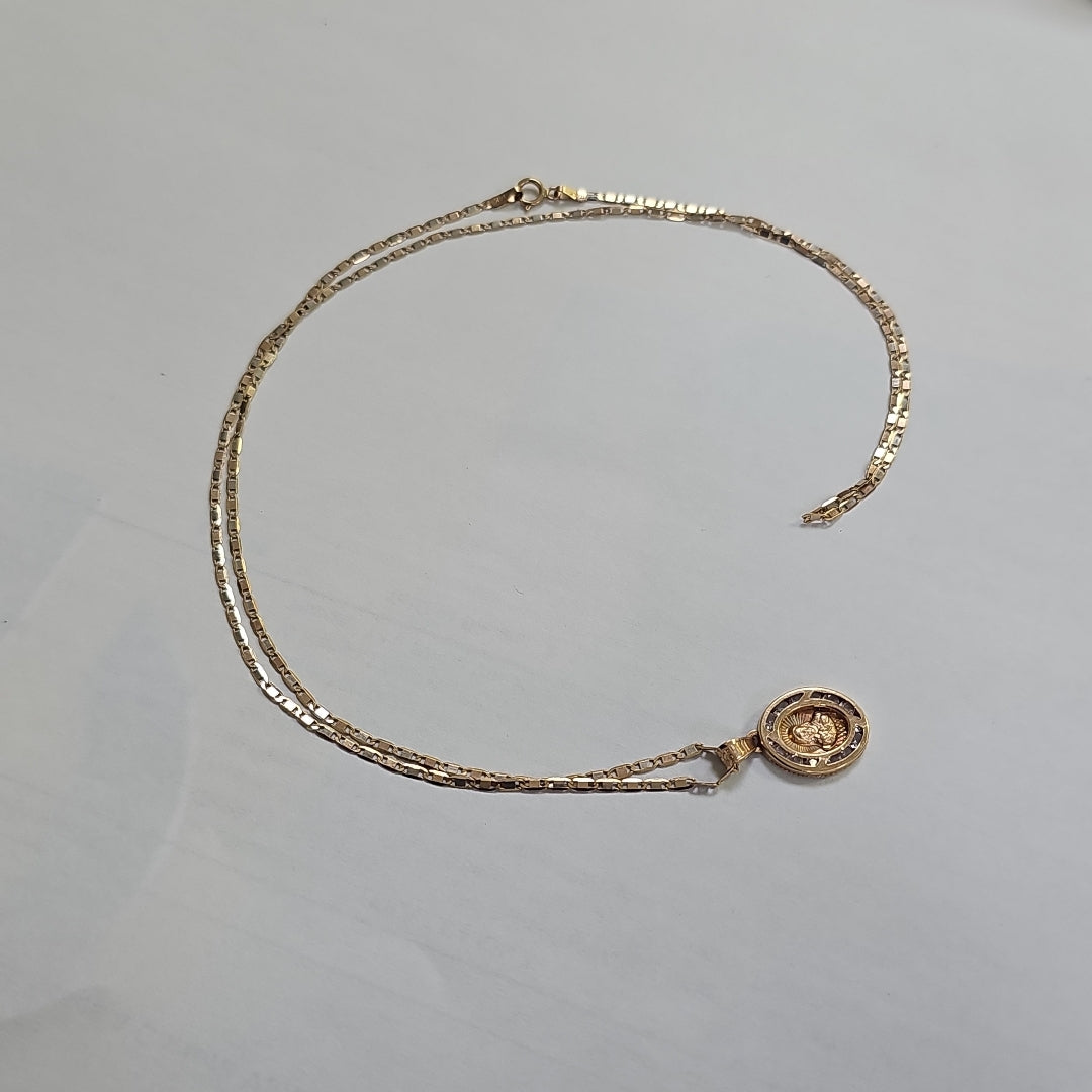 CADENA, DIJE ORO 14 K 2.6 GRMS (SEMINUEVO)