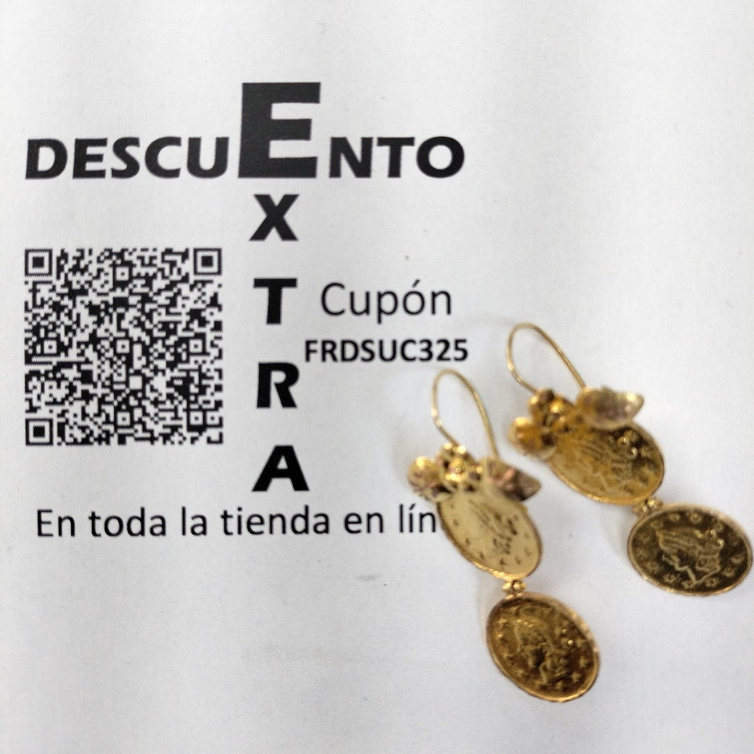 K1 2.6 GRMS 10 K IDENTIFICACIÓN ARETES PAR MATERIALES ORO OBSERVACION (SEMINUEVO)