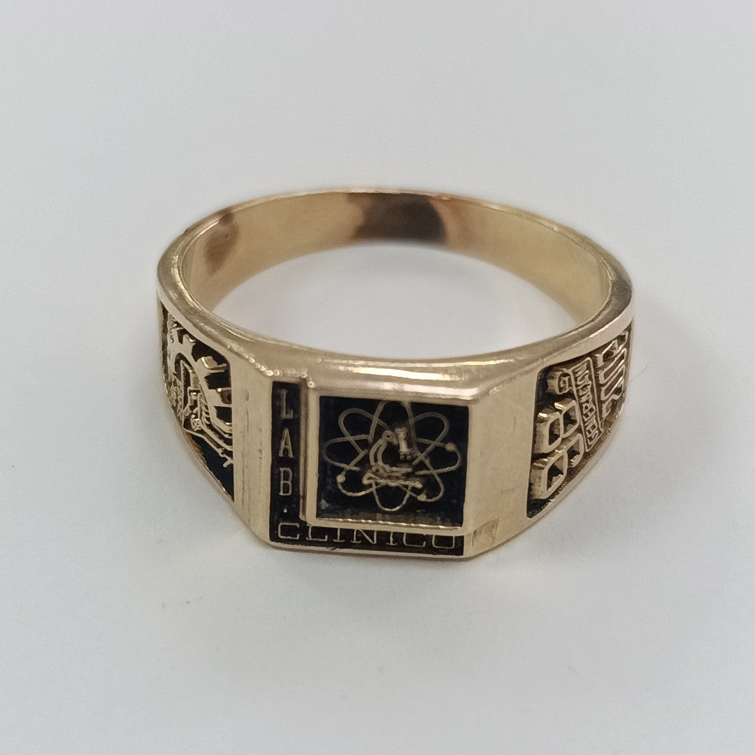 ANILLO CONMEMORATIVO ORO 10 K 5.9 GRMS (SEMINUEVO)
