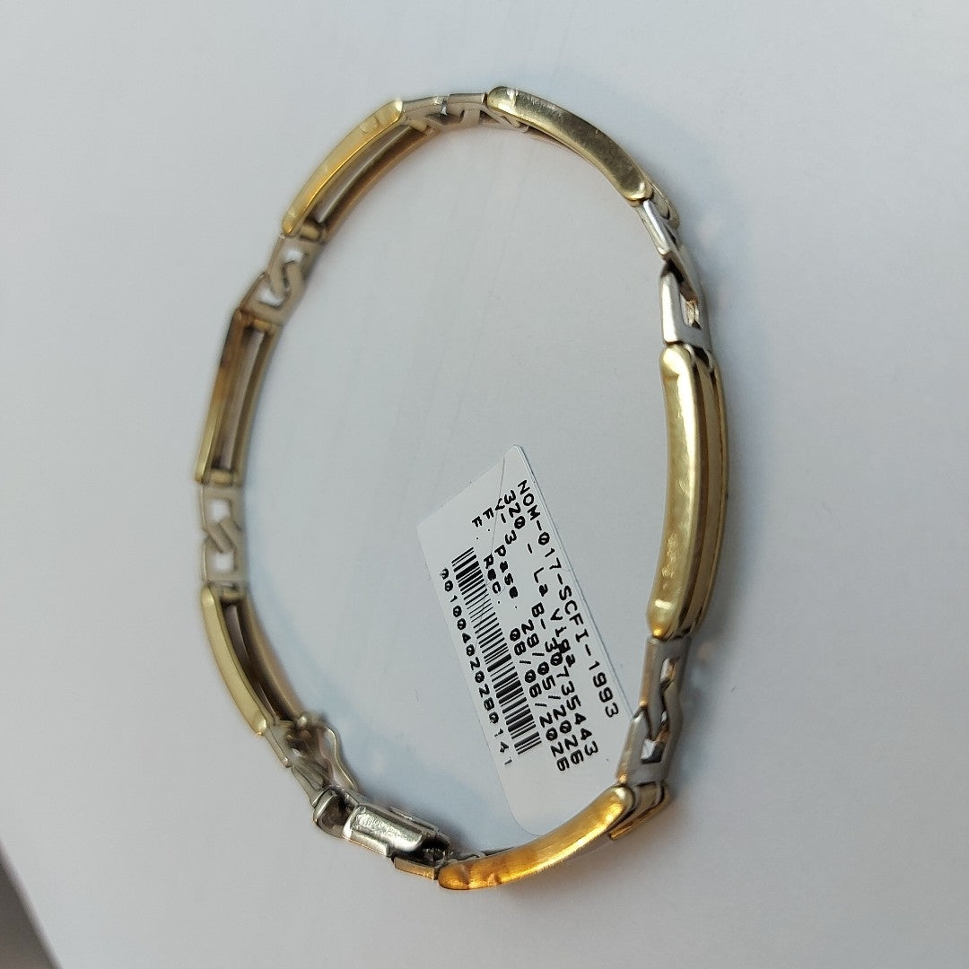 PULSERA ORO COMBINADO 14 K 13.3 GRMS (SEMINUEVO)