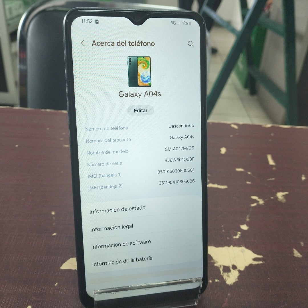 CELULAR SAMSUNG GALAXY A04S SM-A047M 64 GB 4 GB RAM (SEMINUEVO)
