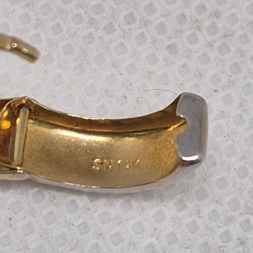 ARRACADAS PAR ORO COMBINADO 14 K 1,10 GRMS (SEMINUEVO)