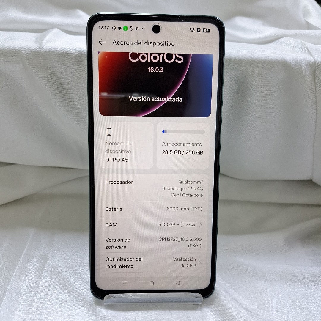 CELULAR OPPO A5 CPH2727 (2025) 256 GB 4 GB RAM (SEMINUEVO)