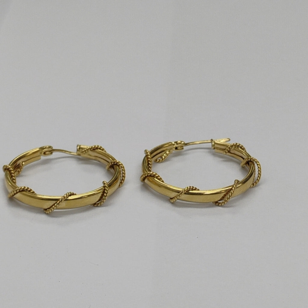 ARRACADAS PAR ORO 14 K 3.7 GRMS (SEMINUEVO)
