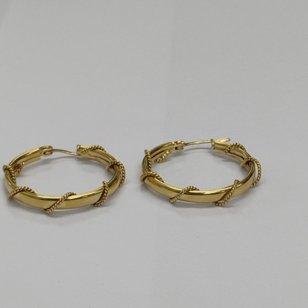 ARRACADAS PAR ORO 14 K 3.7 GRMS (SEMINUEVO)