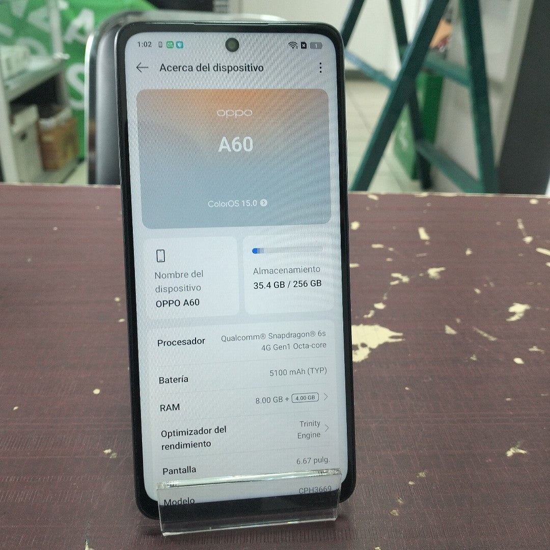 CELULAR OPPO A60 CPH3669 256 GB 8 GB RAM (SEMINUEVO)