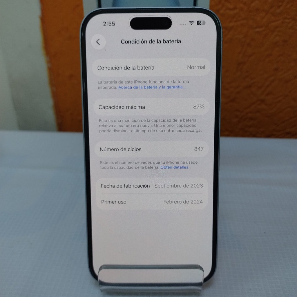 CELULAR APPLE IPHONE 15 A3089 (2023) 256 GB 6 GB RAM (SEMINUEVO)