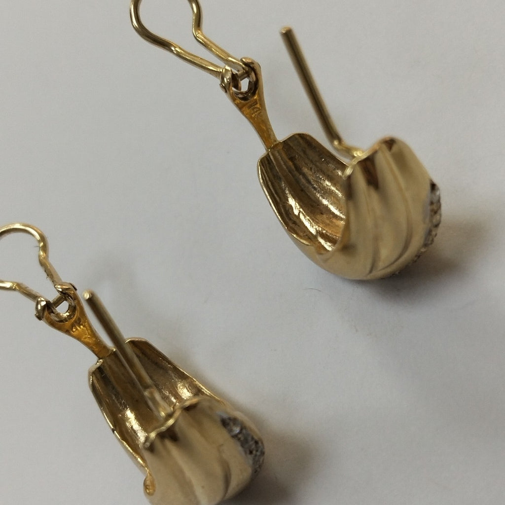 ARETES PAR ORO 14 K 11.4 GRMS (SEMINUEVO)
