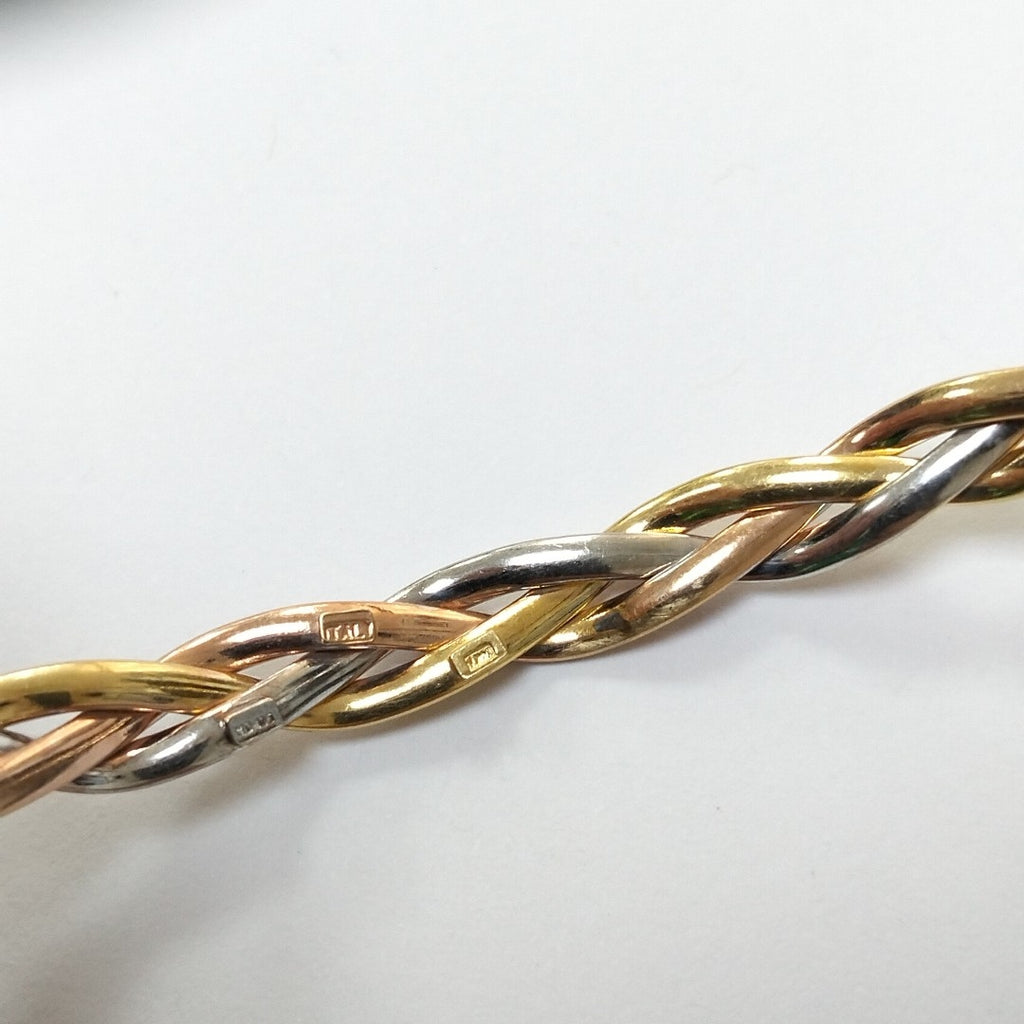 PULSERA RIGIDA ORO, ORO COMBINADO 14 K 5.1 GRMS (SEMINUEVO)