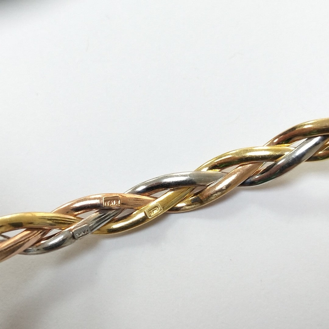 PULSERA RIGIDA ORO, ORO COMBINADO 14 K 5.1 GRMS (SEMINUEVO)