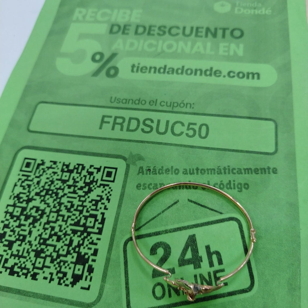 PULSERA RIGIDA ORO 14 K 9.4 GRMS (SEMINUEVO)
