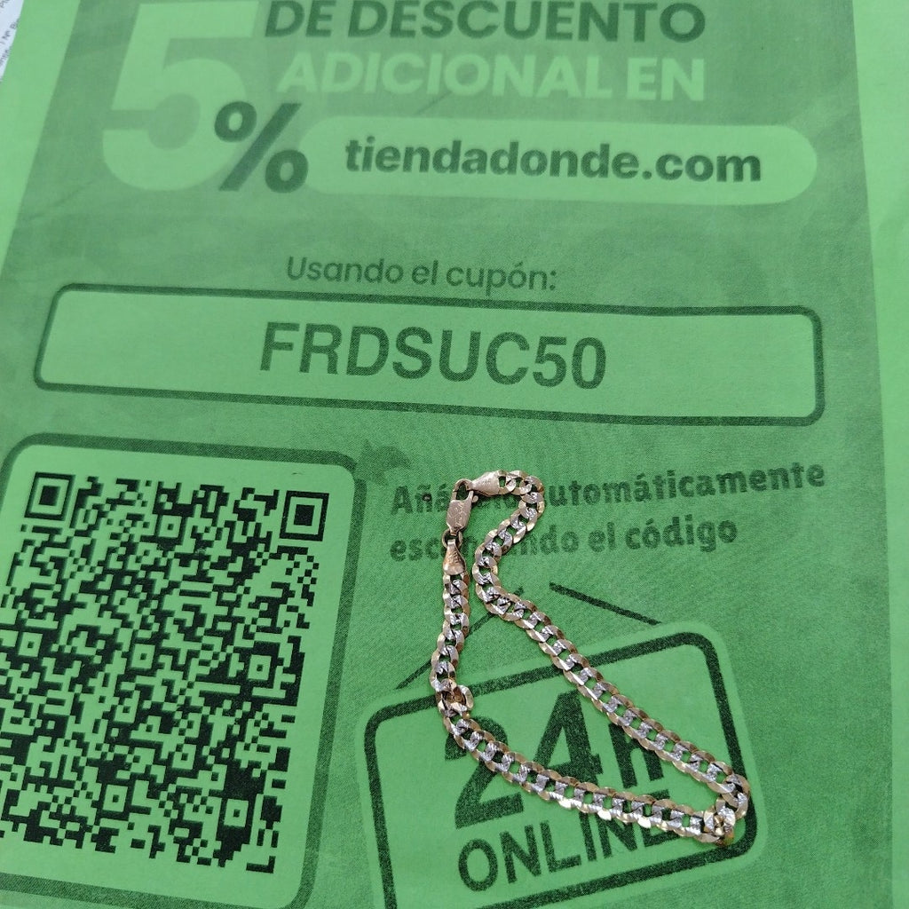 PULSERA ORO, RODIADO 10 K 5.6 GRMS (SEMINUEVO)