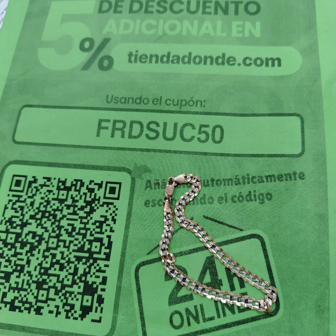 PULSERA ORO, RODIADO 10 K 5.6 GRMS (SEMINUEVO)