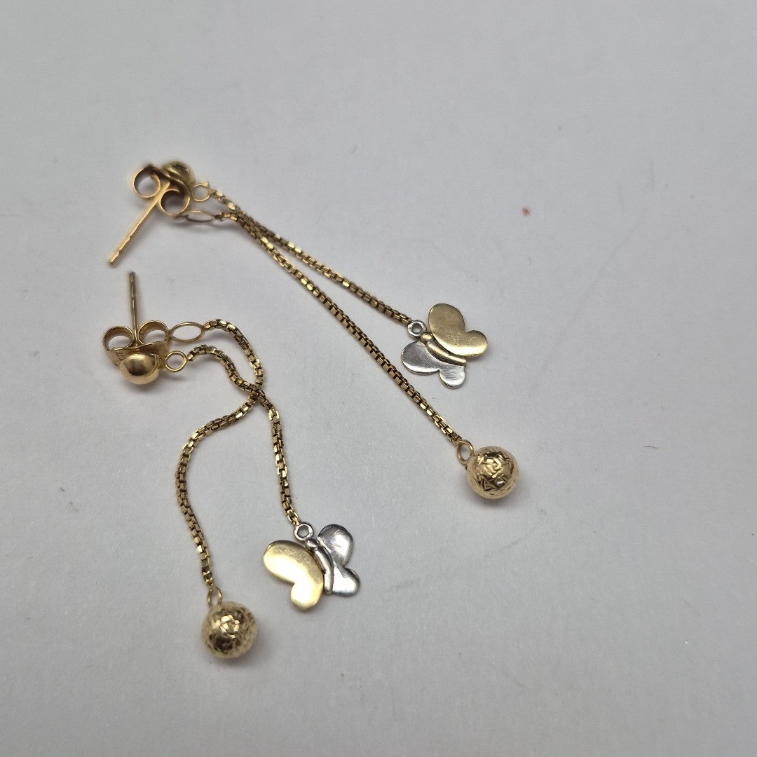 ARETES PAR ORO 14 K 2.1 GRMS (SEMINUEVO)
