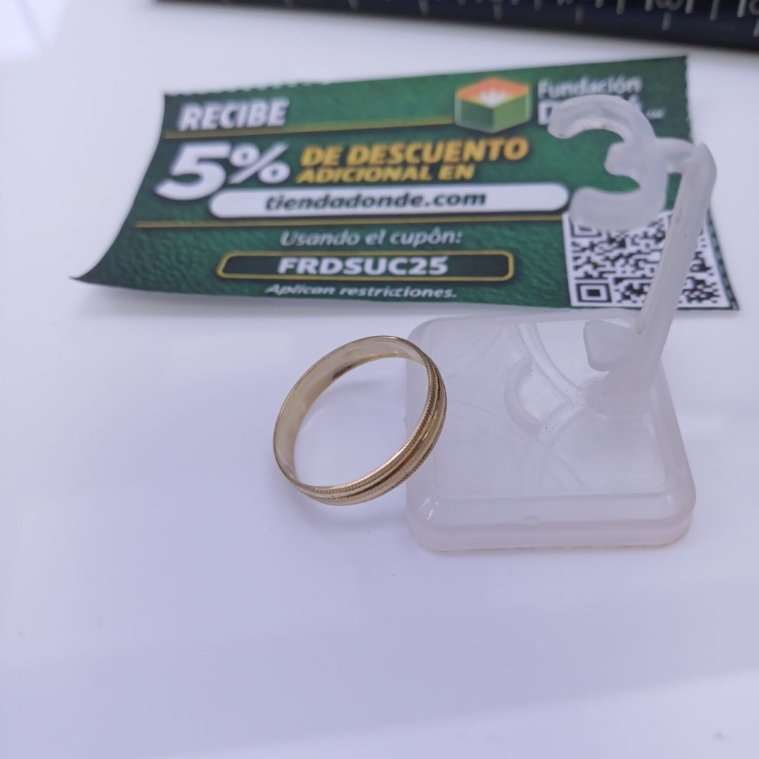 ARGOLLA ORO 10 K 1,10 GRMS (SEMINUEVO)