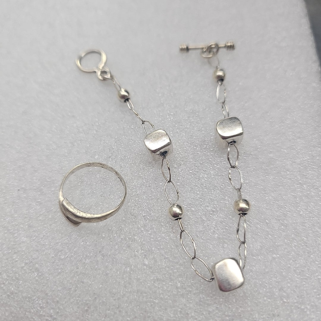 ANILLITO, PULSERA PLATA 11.6 GRMS (SEMINUEVO)