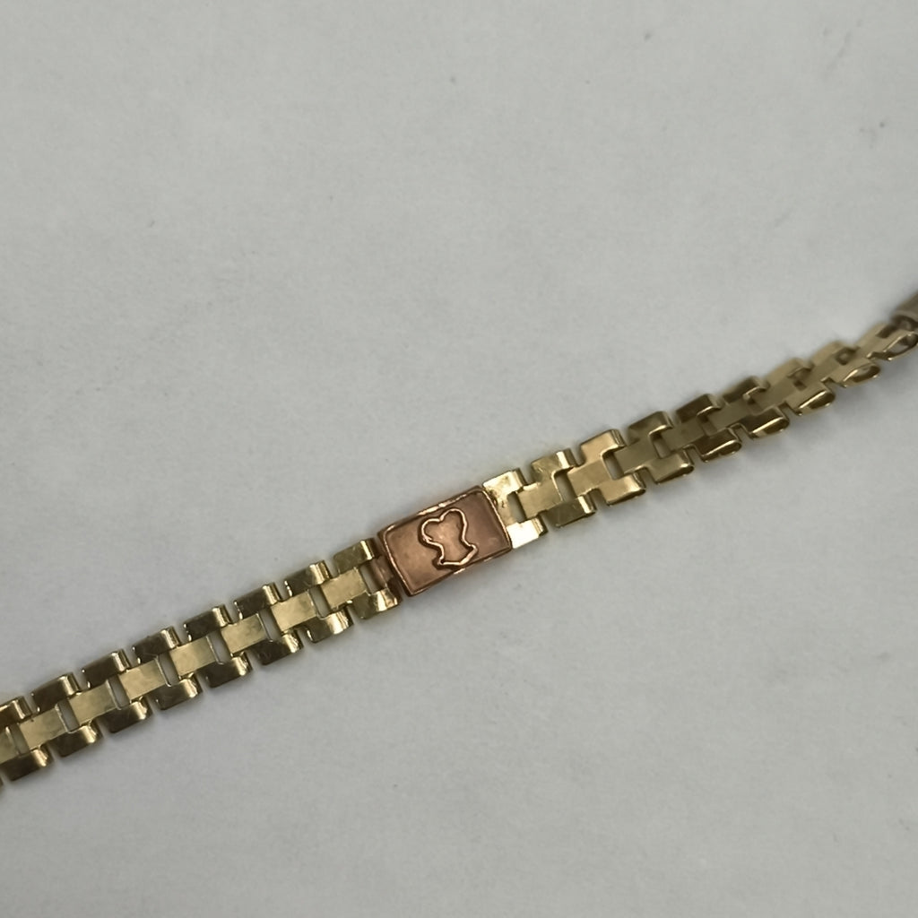 PULSERA ORO COMBINADO 14 K 3.7 GRMS (SEMINUEVO)