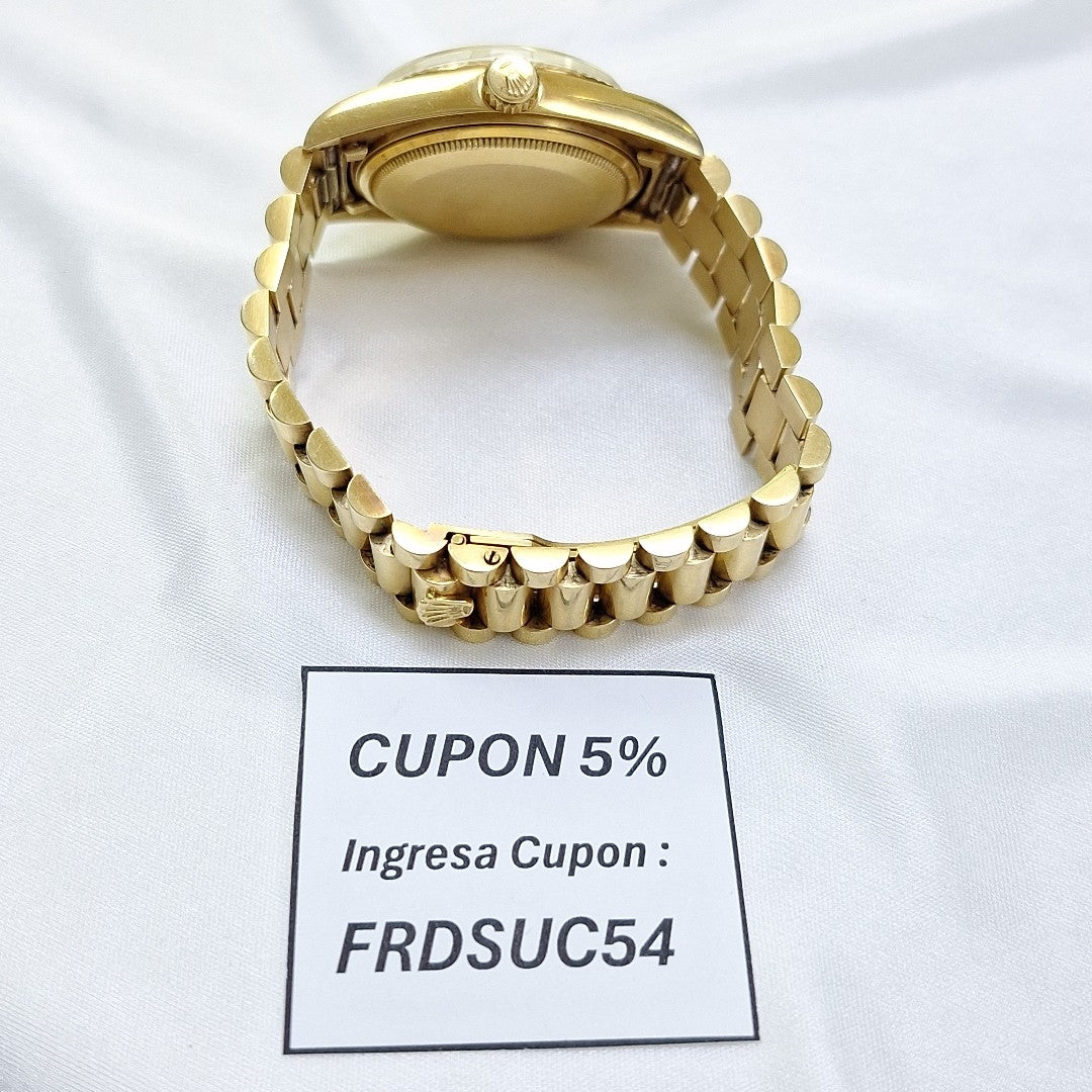 RELOJ CAJA Y PULSO ORO ORO 18 K 118.2 GRMS (SEMINUEVO)