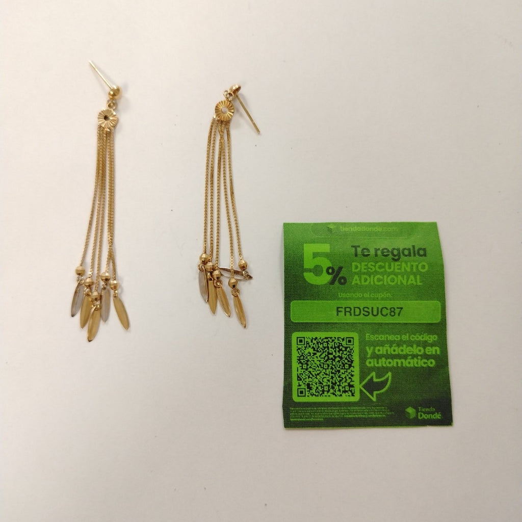 ARETES PAR ORO 14 K 5.6 GRMS (SEMINUEVO)