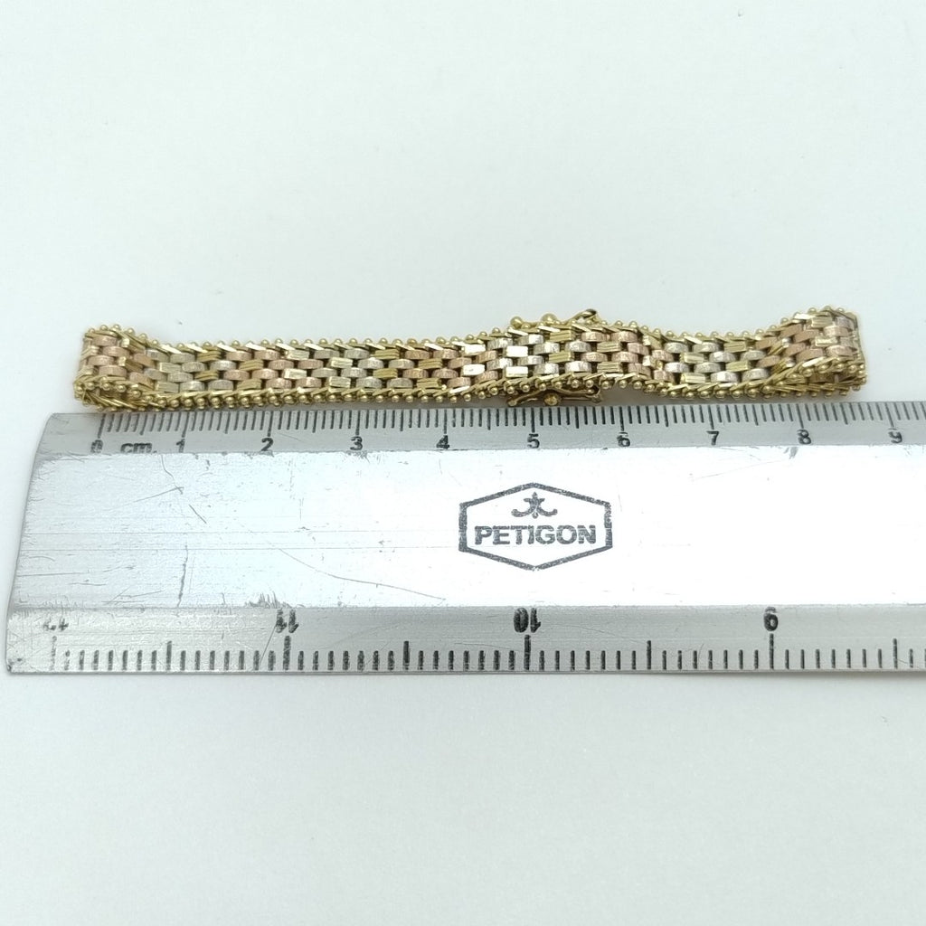 PULSERA ORO COMBINADO 14 K 15,50 GRMS (SEMINUEVO)