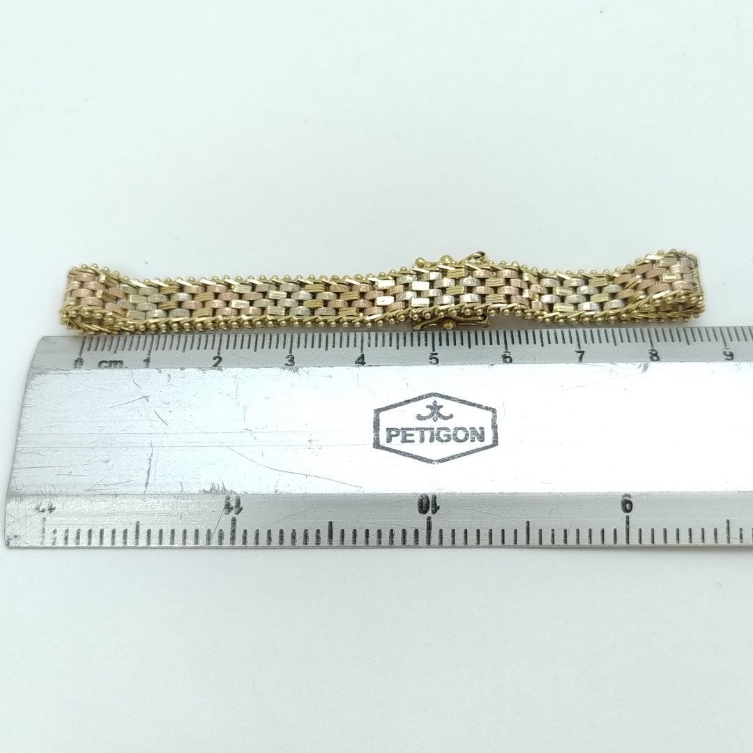 PULSERA ORO COMBINADO 14 K 15,50 GRMS (SEMINUEVO)