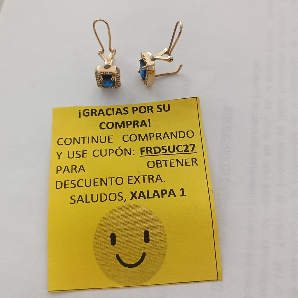 ARETES PAR ORO 14 K 2,30 GRMS (SEMINUEVO)