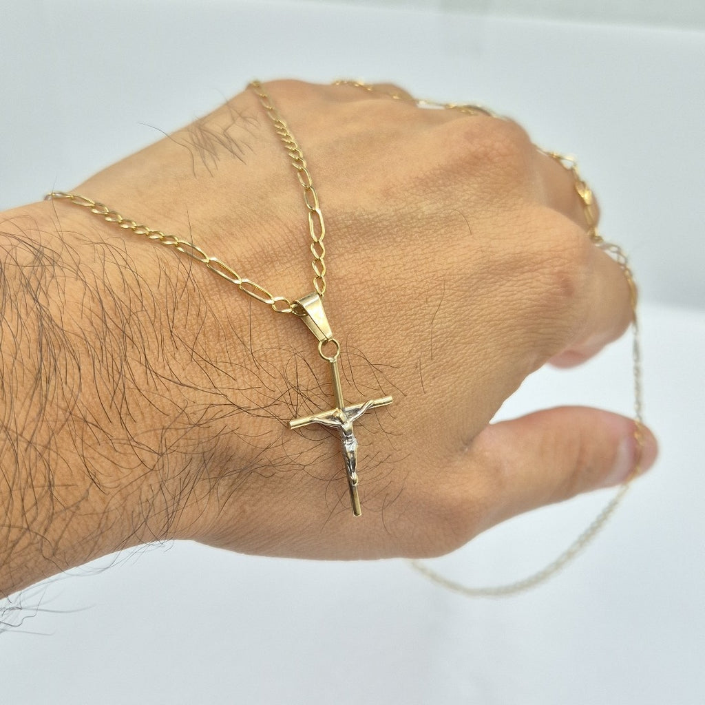 CADENA,CRUCIFIJO ORO 14 K 4,80 GRMS (SEMINUEVO)