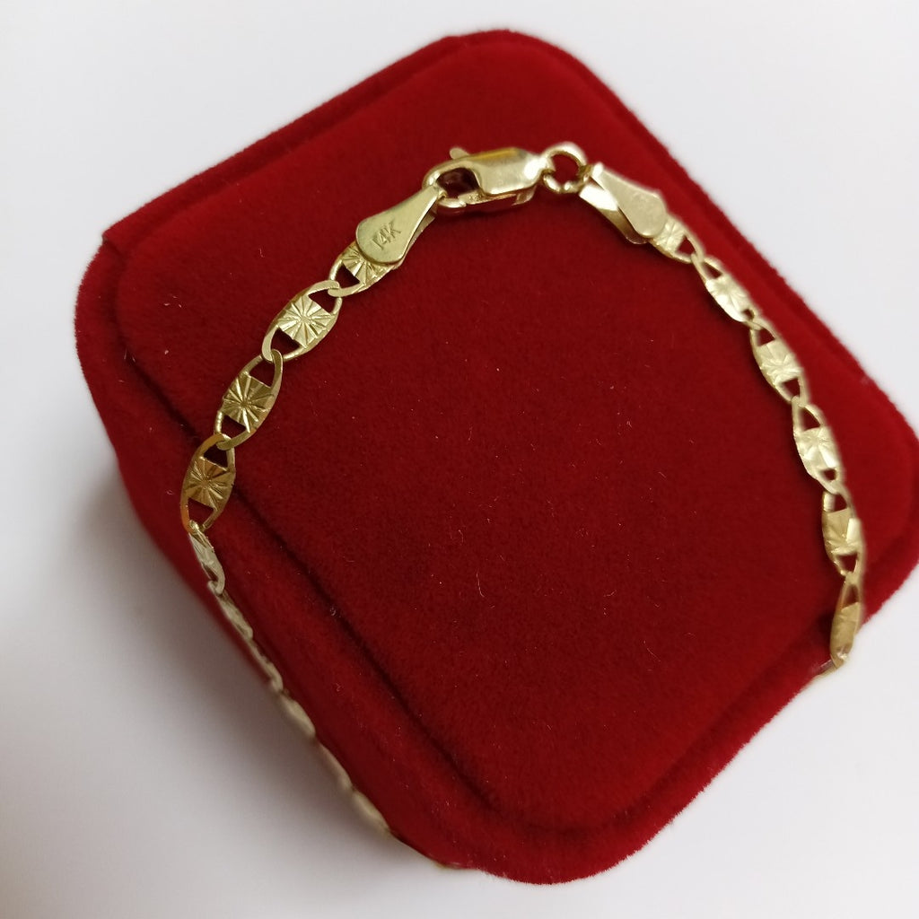 PULSERAS GUCHI ORO 14K 18 CM 2.9 GR (NUEVO)