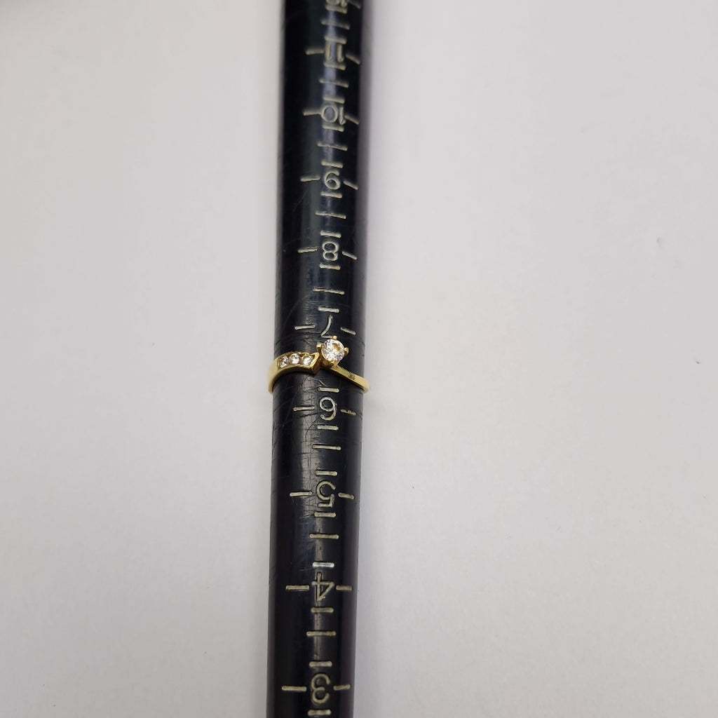 ANILLITO,SOLITARIO ORO 10 K 1,60 GRMS (SEMINUEVO)
