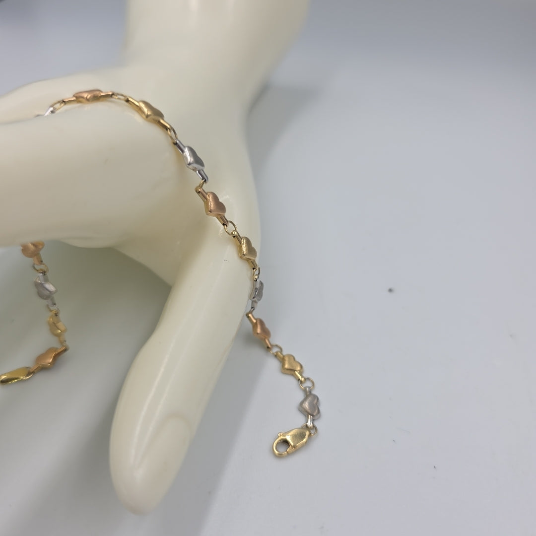 PULSERA ORO, ORO COMBINADO 14 K 3.4 GRMS (SEMINUEVO)