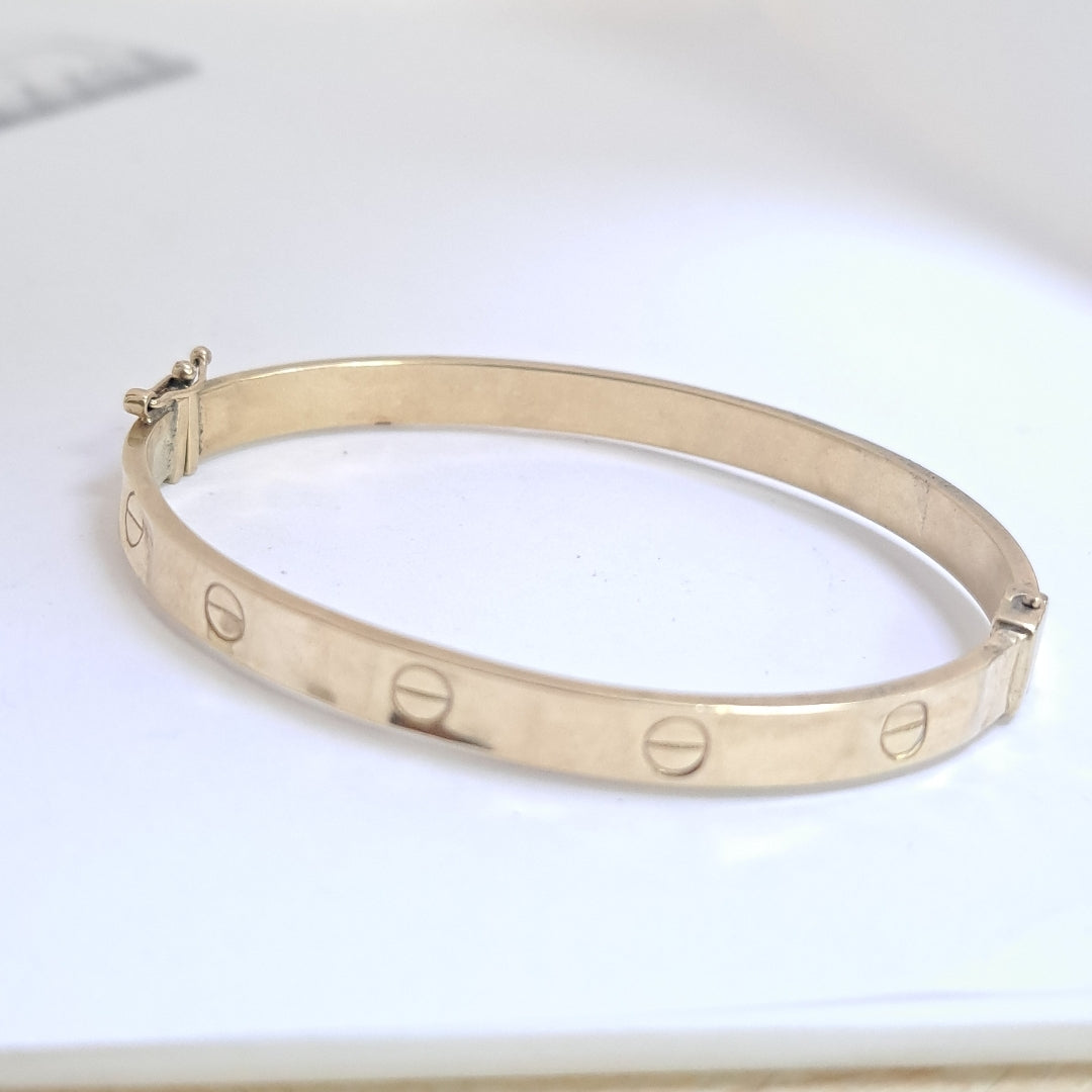 PULSERA RIGIDA ORO 10 K 5,60 GRMS (SEMINUEVO)