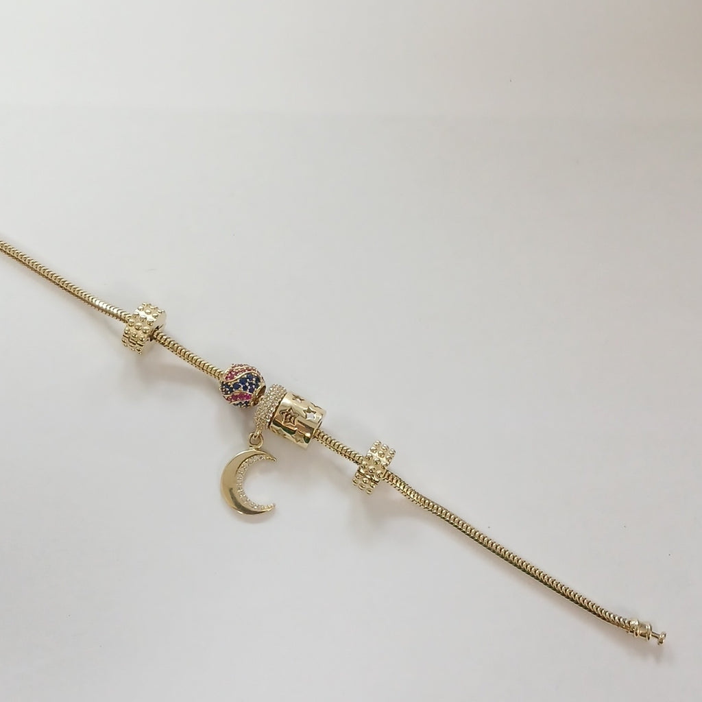 PULSERA CHARM ORO 14K 16 (NUEVO)