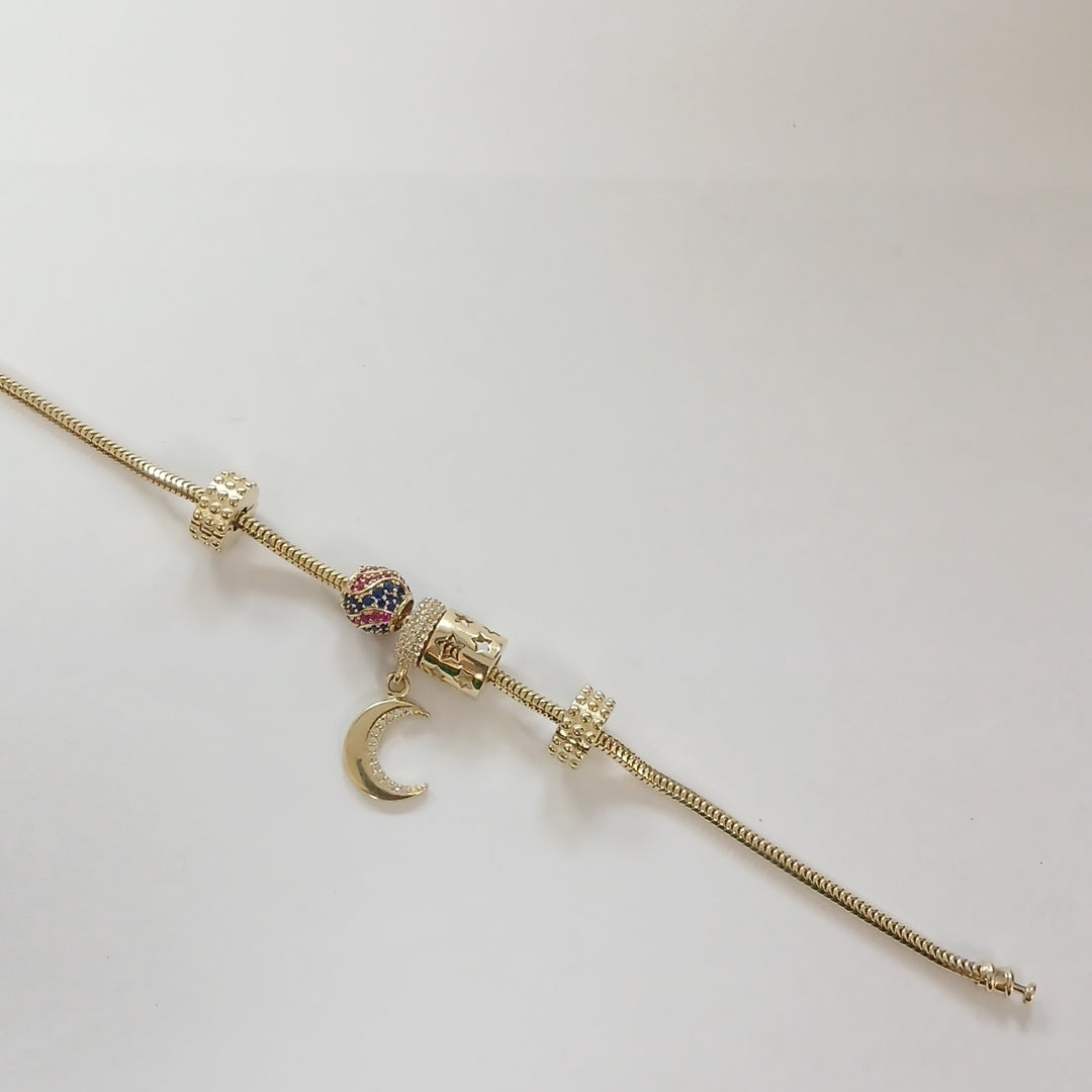PULSERA CHARM ORO 14K 16 (NUEVO)