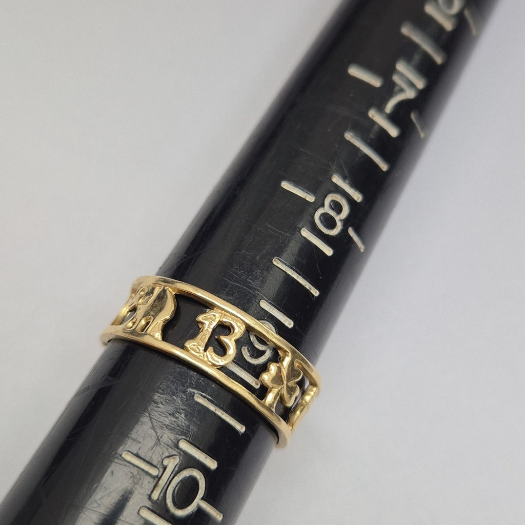 ARGOLLA DE LA SUERTE ORO 14 K 3,00 GRMS (SEMINUEVO)
