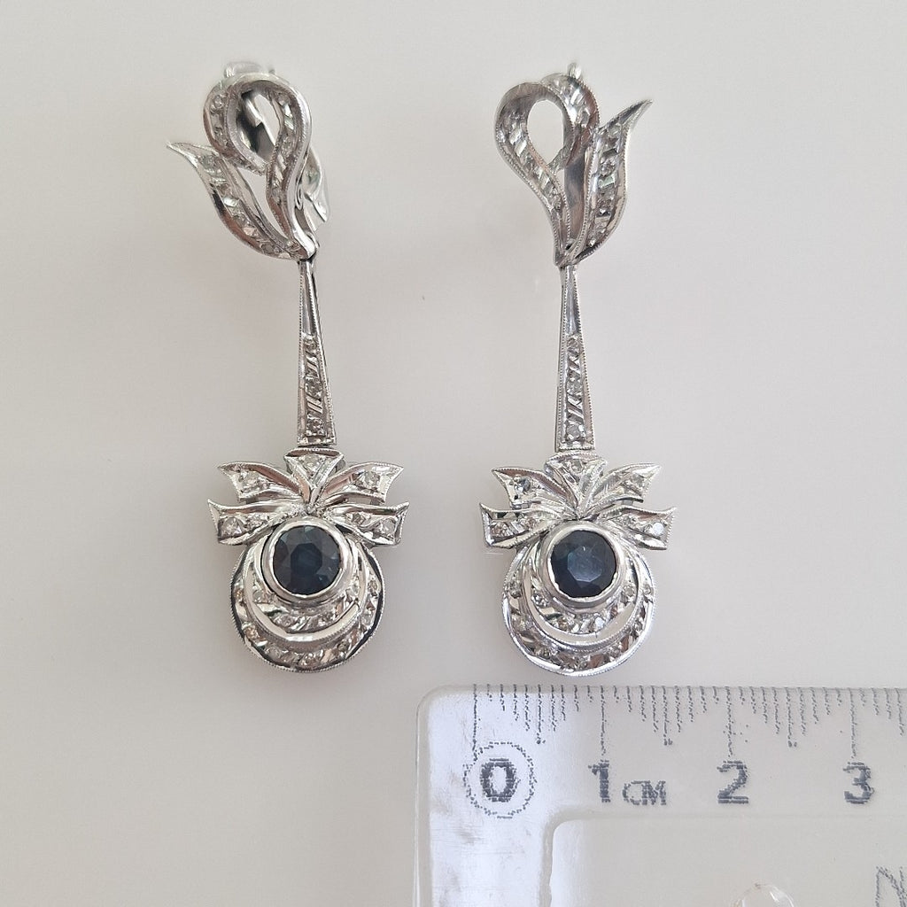 ARETES PAR ORO,ORO BLANCO 10 K 9,40 GRMS (SEMINUEVO)