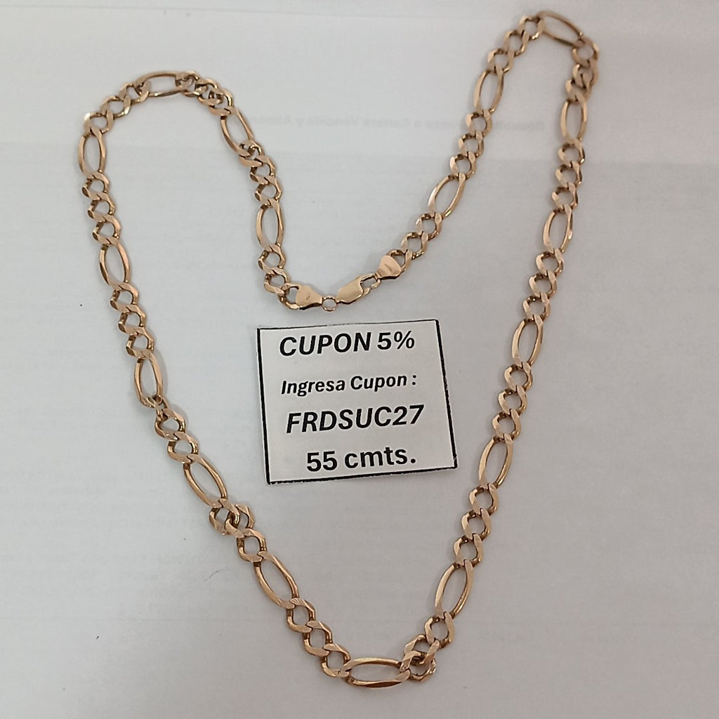 CADENA ORO, RODIADO 10 K 21.9 GRMS (SEMINUEVO)